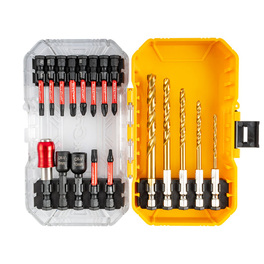IMPACT POWER BIT SET 18PC BIT HOLDER 50MM NUTSETTERS & DRILL BITS