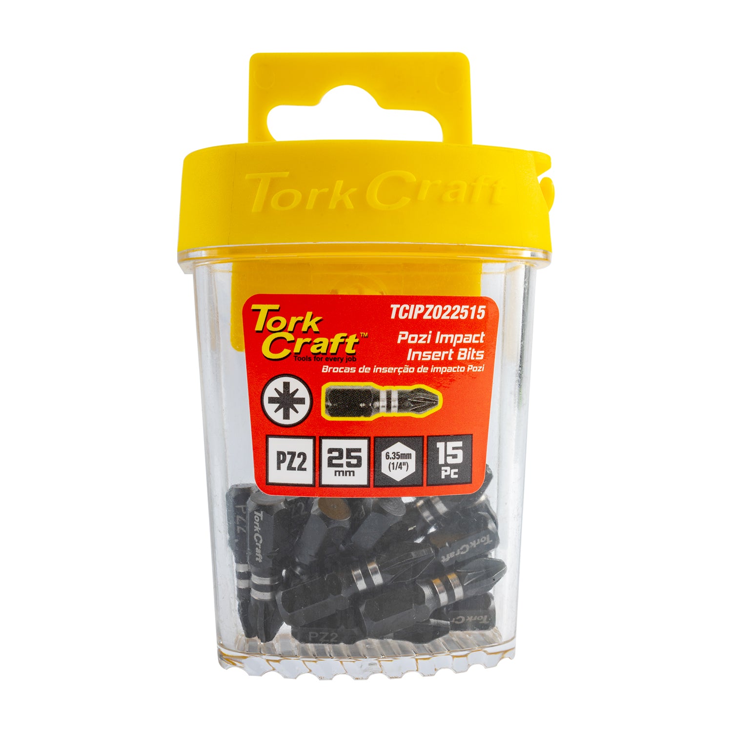IMPACT PHIL.2 X 25MM INSERT BIT 15PC TIC TAC CASE PH2