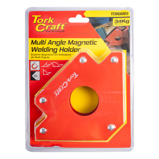 MAGNETIC WELDING HOLDER 34KG P/FORCE 45-90-135 DEG. MULTI ANGLE
