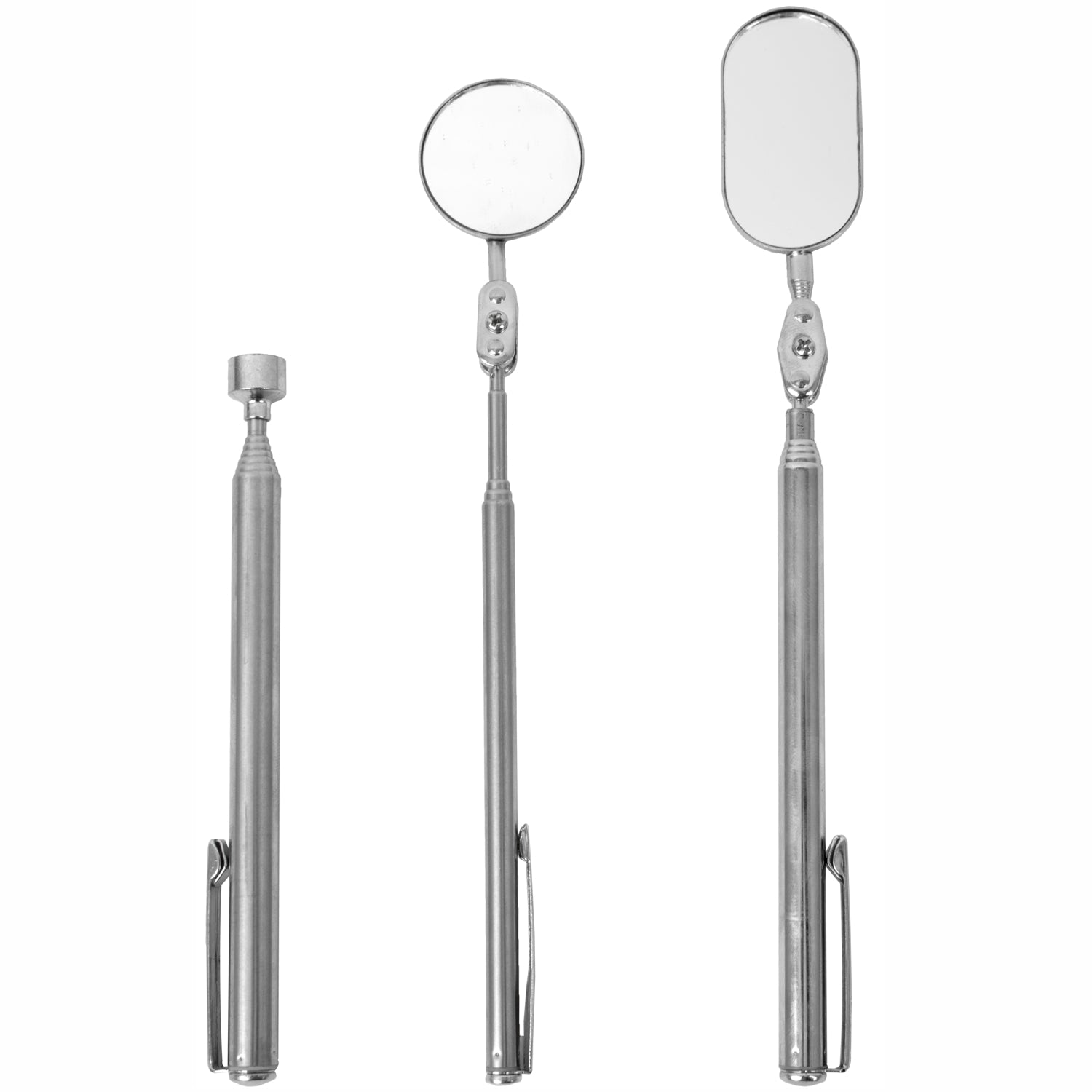 MAGNETIC INSPECTION TOOL SET 3PC  2 X INSP. MIRROR 1 X PICK UP