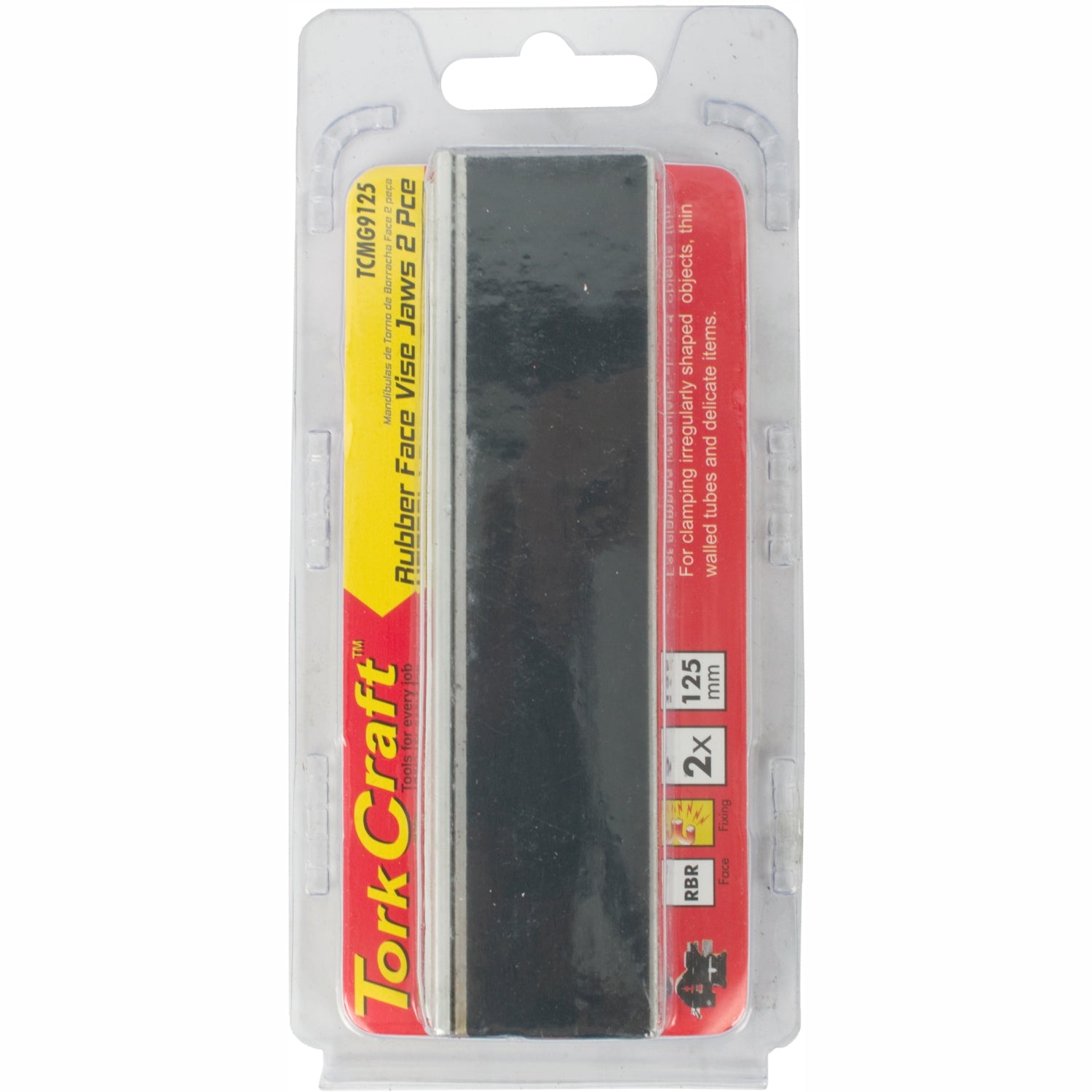 VICE JAWS MAGNETIC ALUM. 125MM X 32MM 2PC RUBBER FACE