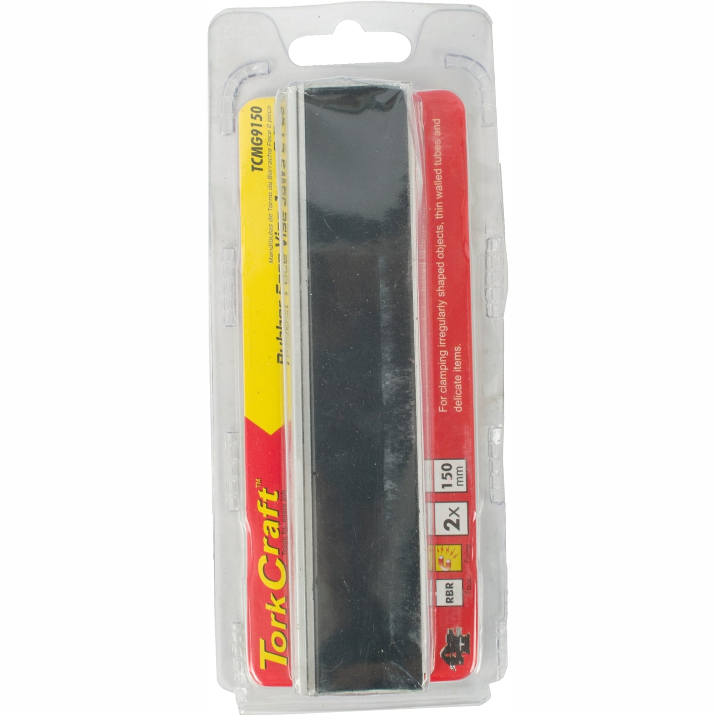 VICE JAWS MAGNETIC ALUM. 150MM X 32MM 2PC RUBBER FACE