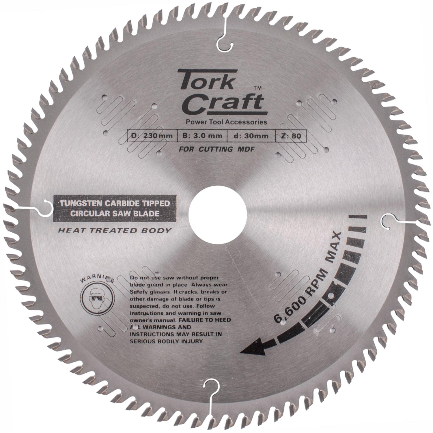 BLADE TCT 230 X 80T 30/1/16 TCG POSITIVE PROFESIONAL INDUSTRIAL