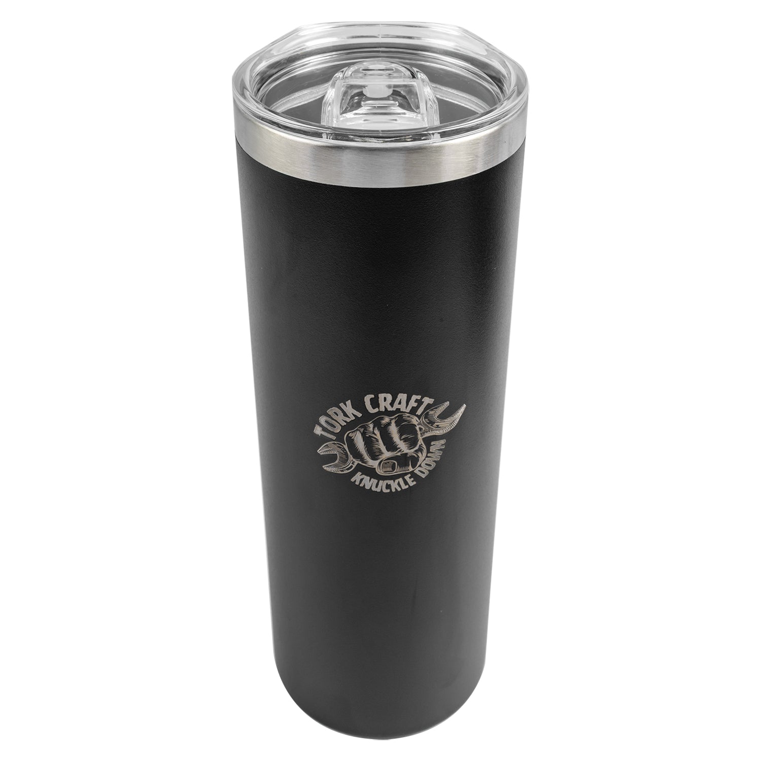 TORK CRAFT STAINLESS STEEL SKINNY TUMBLER C/W STRAW BLACK