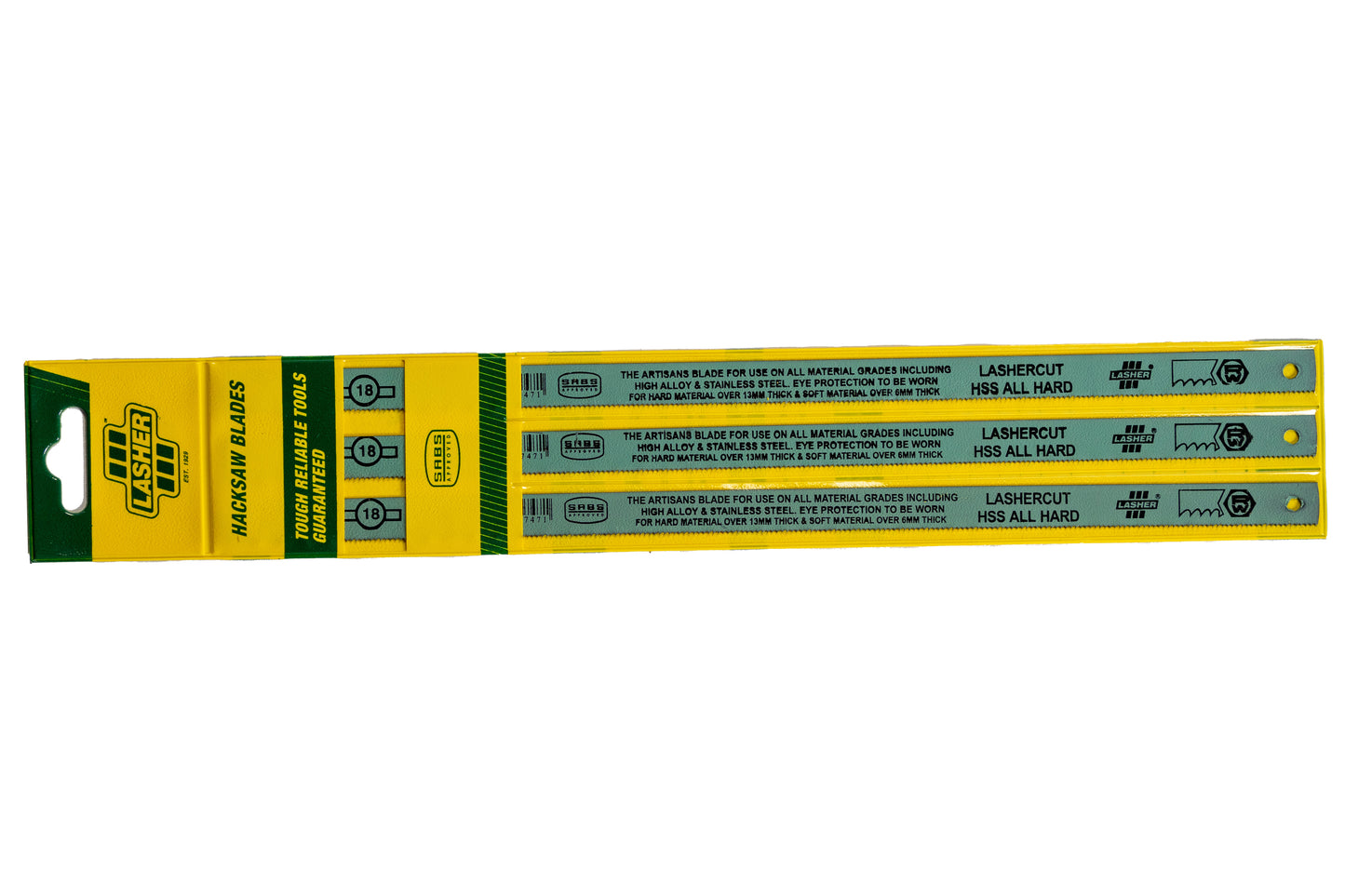 Lasher Hacksaw HSS Lashercut 18TPI 3 Pack