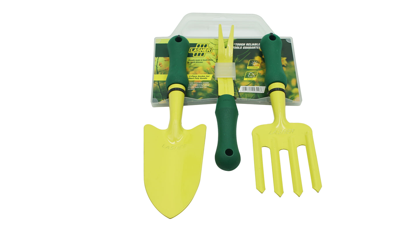 Lasher 3 Piece Garden Set Short Handle